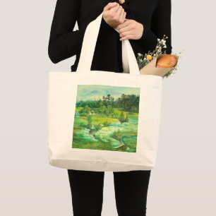 Bolsa Tote Grande Vale verde Watercolor