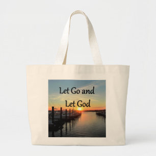 BOLSA TOTE GRANDE VAMOS E DEIXE DEUS SUNSET FOTO