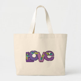 Bolsa Tote Grande Vamos Planta Amor no Mundo