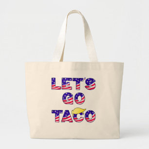 Bolsa Tote Grande Vamos Taco Sempre Fora