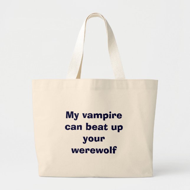Bolsa Tote Grande vampiro contra werewolfs (Frente)