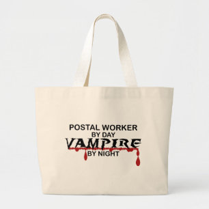 Bolsa Tote Grande Vampiro do trabalhador postal em a noite