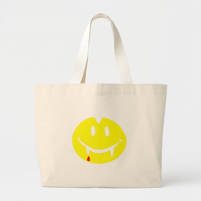 Bolsa Tote Grande vampiro emoji dracula (Frente)