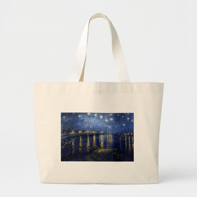 Bolsa Tote Grande Van Gogh Starry Night Over Rhone (Frente)