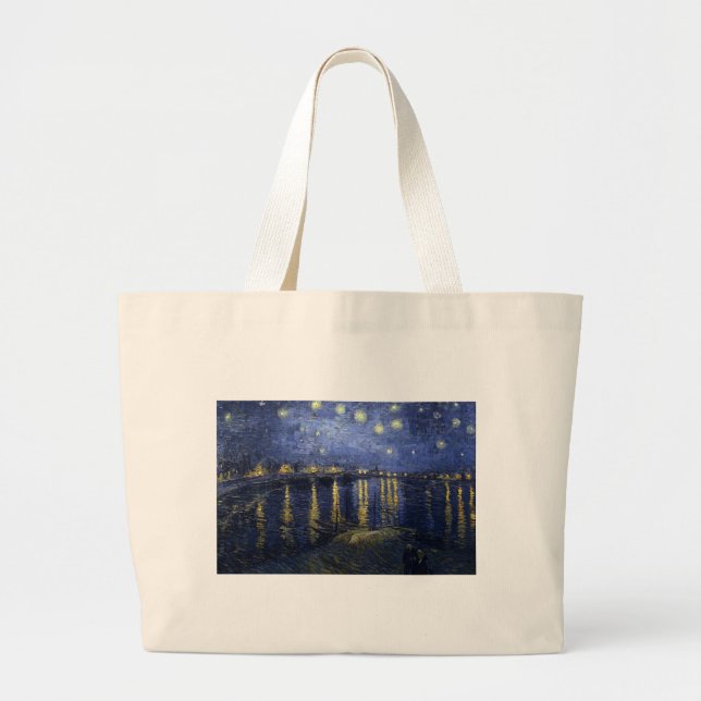 Bolsa Tote Grande Van Gogh Starry Night Over the Rhone (Frente)