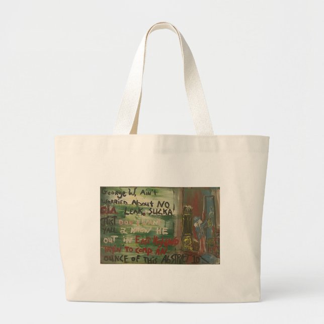 Bolsa Tote Grande vazamento da c.i.a. (Frente)