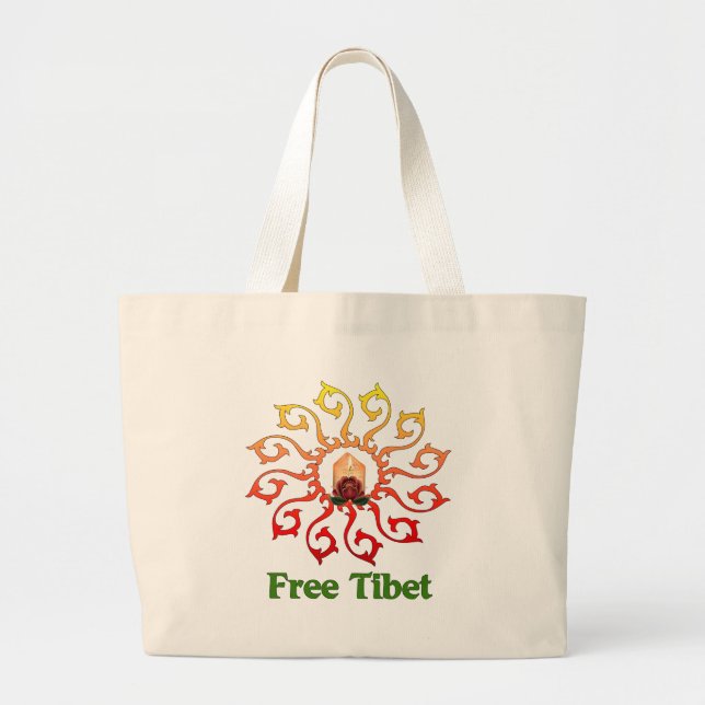 Bolsa Tote Grande Vela livre de Tibet (Frente)