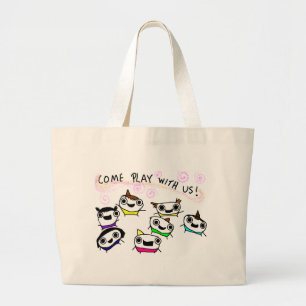 Bolsa Tote Grande "Vem o jogo connosco "