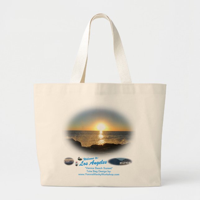 Bolsa Tote Grande Venice Beach Sunset 2 (Frente)