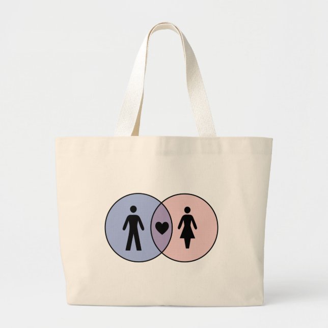 Bolsa Tote Grande Venn Diagram Boy + Girl (Frente)