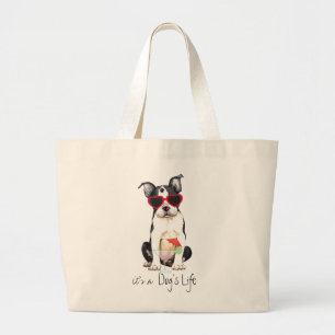 Bolsa Tote Grande Verão de Boston Terrier