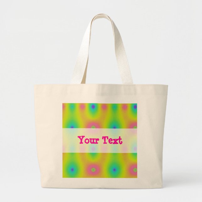 Bolsa Tote Grande Verão de Tie Dyeing (Frente)