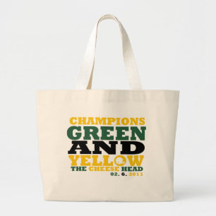 Bolsa Tote Grande Verde & amarelo (cabeça do queijo)