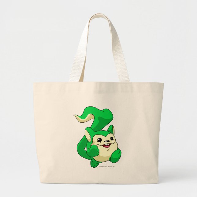 Bolsa Tote Grande Verde de Meerca (Frente)