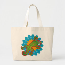 Bolsa Tote Grande Verde del lagarto de Lindo
