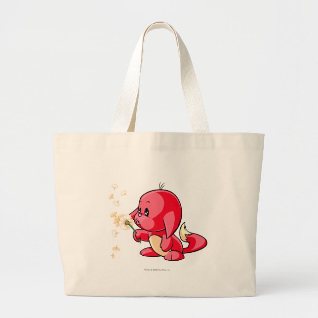 Bolsa Tote Grande Vermelho de Kacheek (Frente)