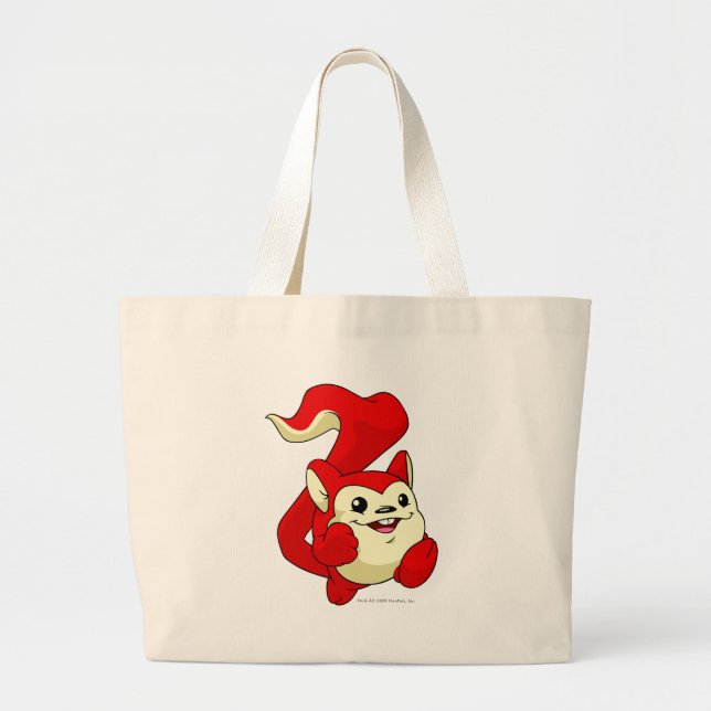 Bolsa Tote Grande Vermelho de Meerca (Frente)