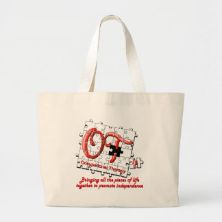 Bolsa Tote Grande vermelho do quebra-cabeça do ot