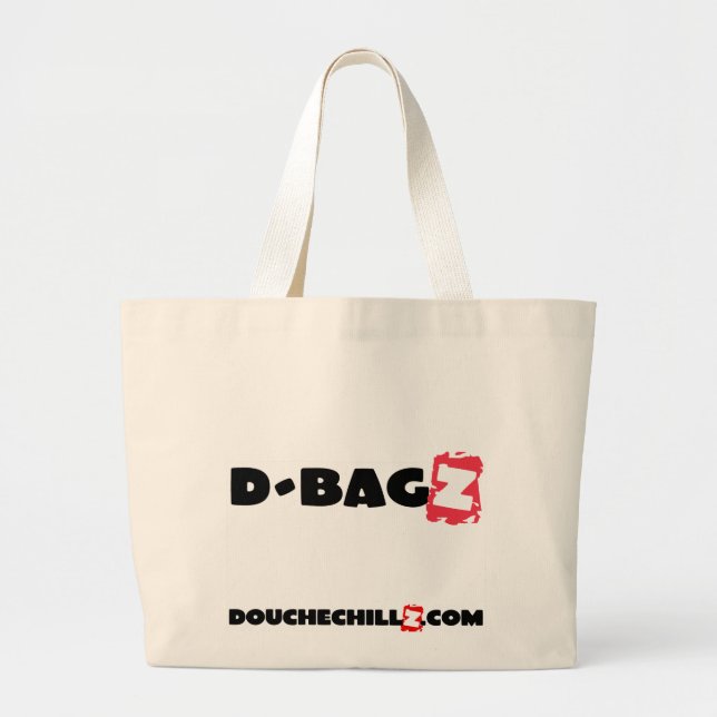 Bolsa Tote Grande Vermelho enorme de D-Bagz DoucheChillz (Frente)
