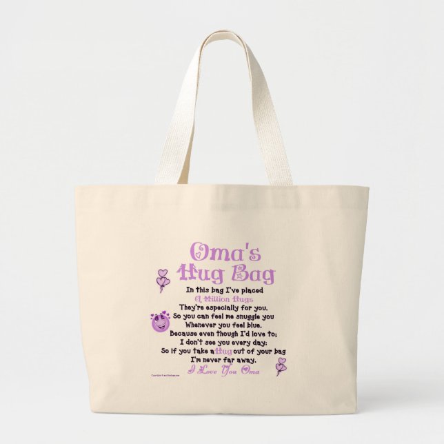 Bolsa Tote Grande Verso de Oma do Dutch único (Frente)