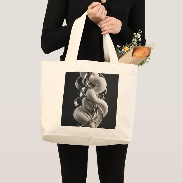 Bolsa Tote Grande Vertical Chrome Twist - Premium 3D (Frente (produto))