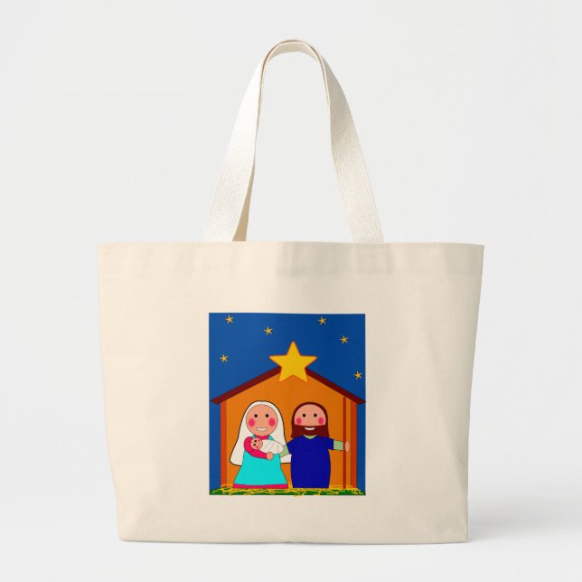 Bolsa Tote Grande Véspera de Natal (Frente)
