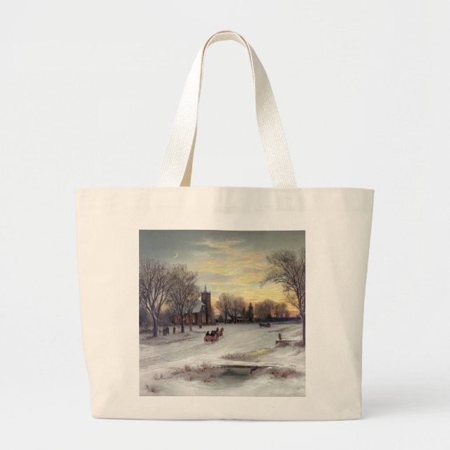Bolsa Tote Grande Véspera de Natal (Frente)