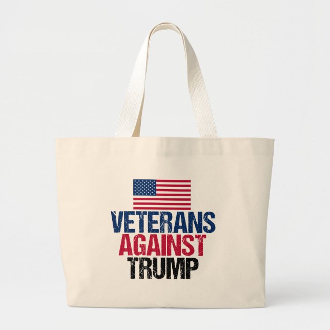 Bolsa Tote Grande Veteranos Contra Trump (Frente)