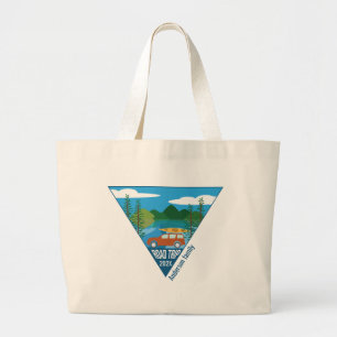 Bolsa Tote Grande Viagem à família personalizada na montanha
