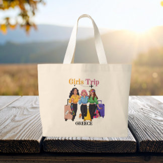 Bolsa Tote Grande Viagem de Garotas para Destino Personalizado Féria