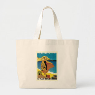 Bolsa Tote Grande Viagem francês Vintage