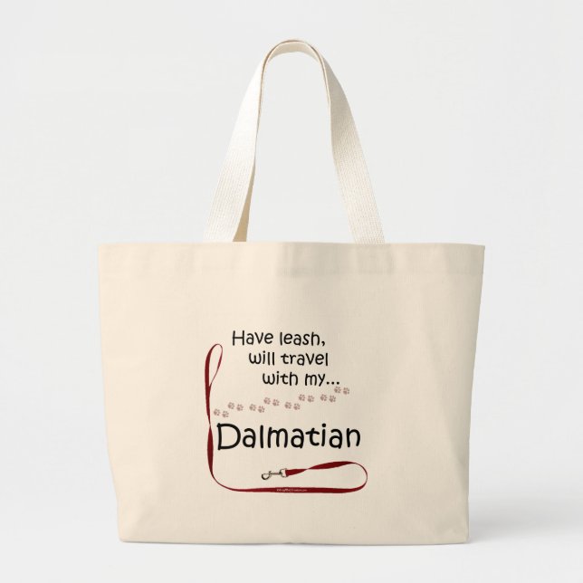 Bolsa Tote Grande Viagem Leash da Dalmácia (Frente)