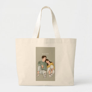 Bolsa Tote Grande "Víbias românticas: Namorados perfeitos