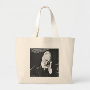 Bolsa Tote Grande Victor Hugo & Citação de Felicidade Presentes Cami