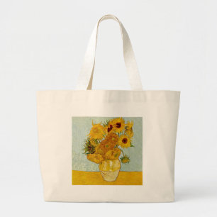 Bolsa Tote Grande Vincent Van Gogh 12 Girassóis Impressionista
