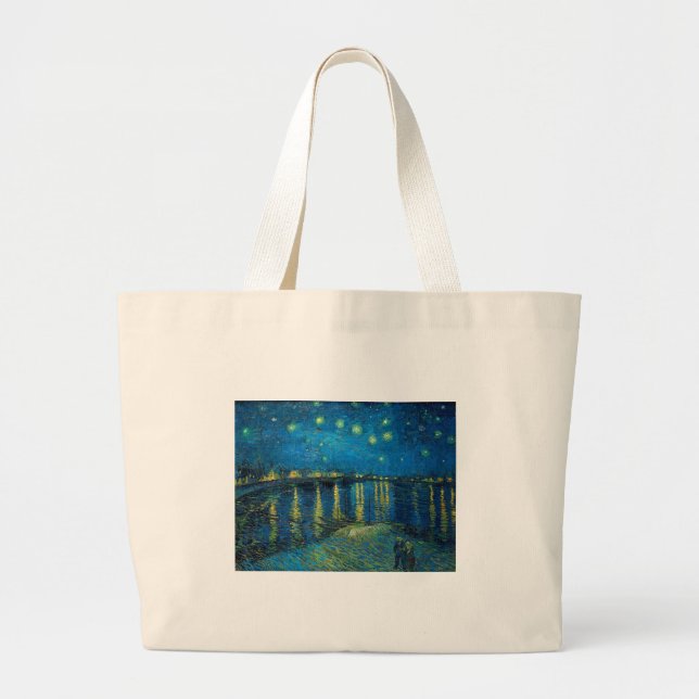 Bolsa Tote Grande Vincent Van Gogh Starry Night Over the Rhone (Frente)