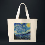 Bolsa Tote Grande Vincent Van Gogh Starry Night Vintage<br><div class="desc">Vincent Van Gogh Starry Night Vintage</div>