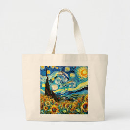 Bolsa Tote Grande Vincent van Gogh Tote Bag - Carro Artístico e Na m