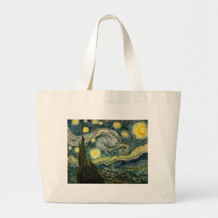 Bolsa Tote Grande Vincent van Gogh's The Starry Night (1889)