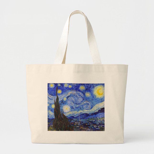 Bolsa Tote Grande Vincent Willem van Gogh , “ Starry Night ” (Frente)