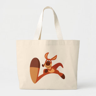 Bolsa Tote Grande "Vindo!" Cartoon Bonito Kangaroo Bag