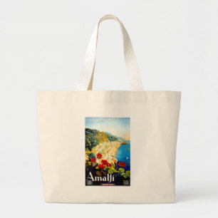Bolsa Tote Grande Vintage Amalfi Itália Europe Viagem