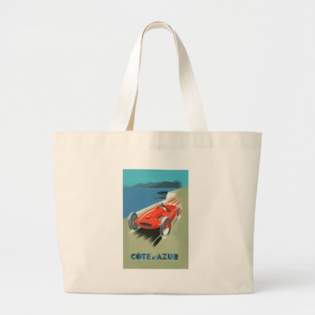 Bolsa Tote Grande Vintage Auto Racing (Frente)