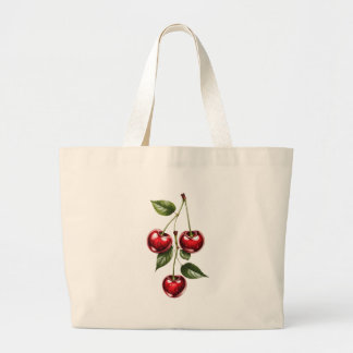 Bolsa Tote Grande Vintage Cherry Illustration Tote Bag