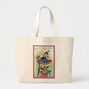 Bolsa Tote Grande Vintage Colômbia nova com bandeiras