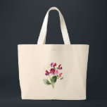 Bolsa Tote Grande Vintage Colorful Sweet Peas Tote Bag<br><div class="desc">Pretty and colorful tote bag with colorful vintage sweet peas in pink,  red,  and purple.</div>