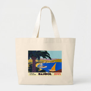Bolsa Tote Grande Vintage Cote D'Azur Viagem
