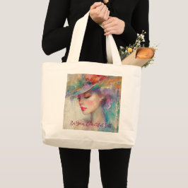 Bolsa Tote Grande Vintage Mulher É Sua Bela Pessoa