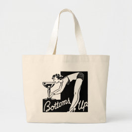 Bolsa Tote Grande Vintage Nightclub Bar Girl on Tote Bag