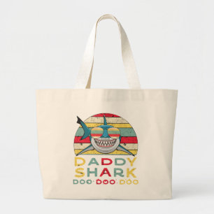 Bolsa Tote Grande Vintage Pai Shark "Doo Doo Doo"